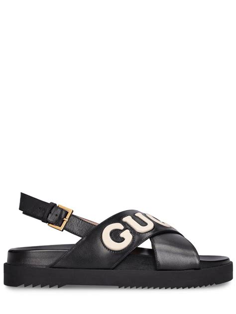 black gucci sandles|black Gucci sandals for women.